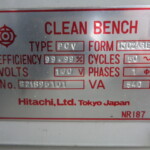 クリーンベンチ（気流垂直型）_日立_PCV-1301AE